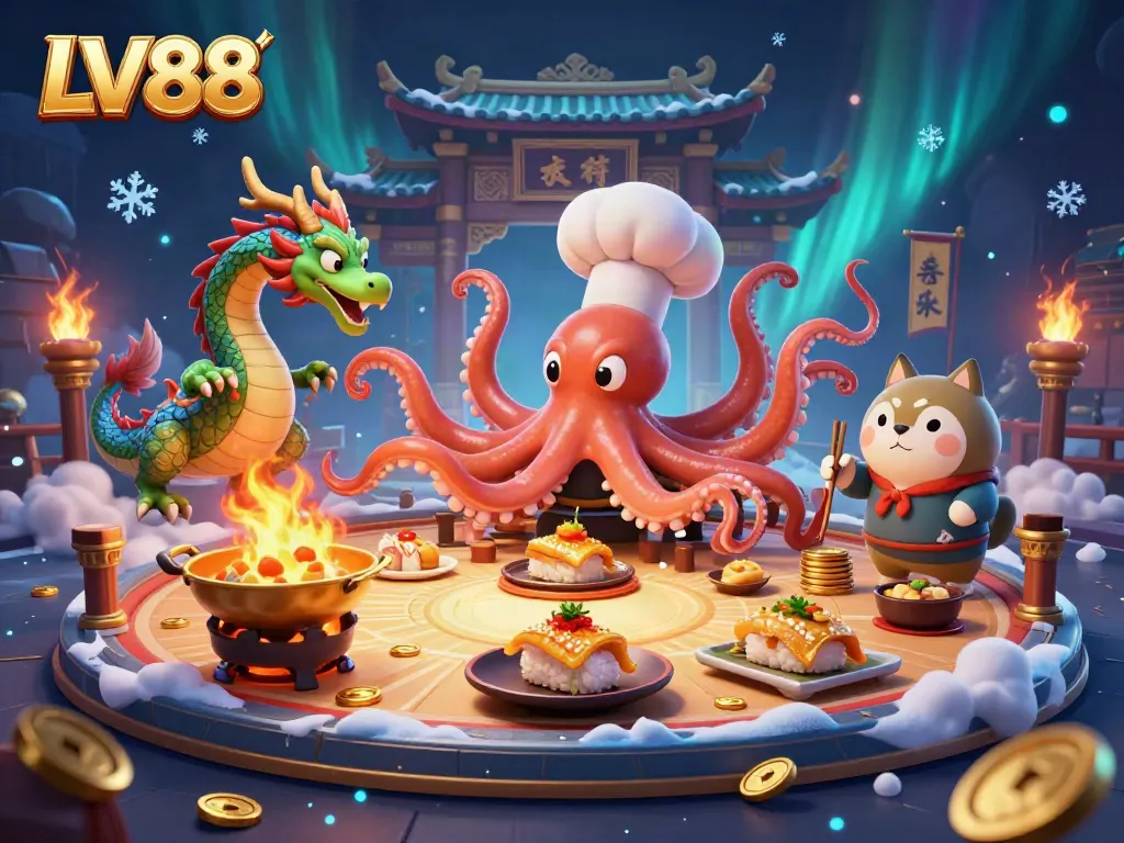 Experience thrilling cockfighting action from LV88 with vibrant characters and dynamic gaming elements.