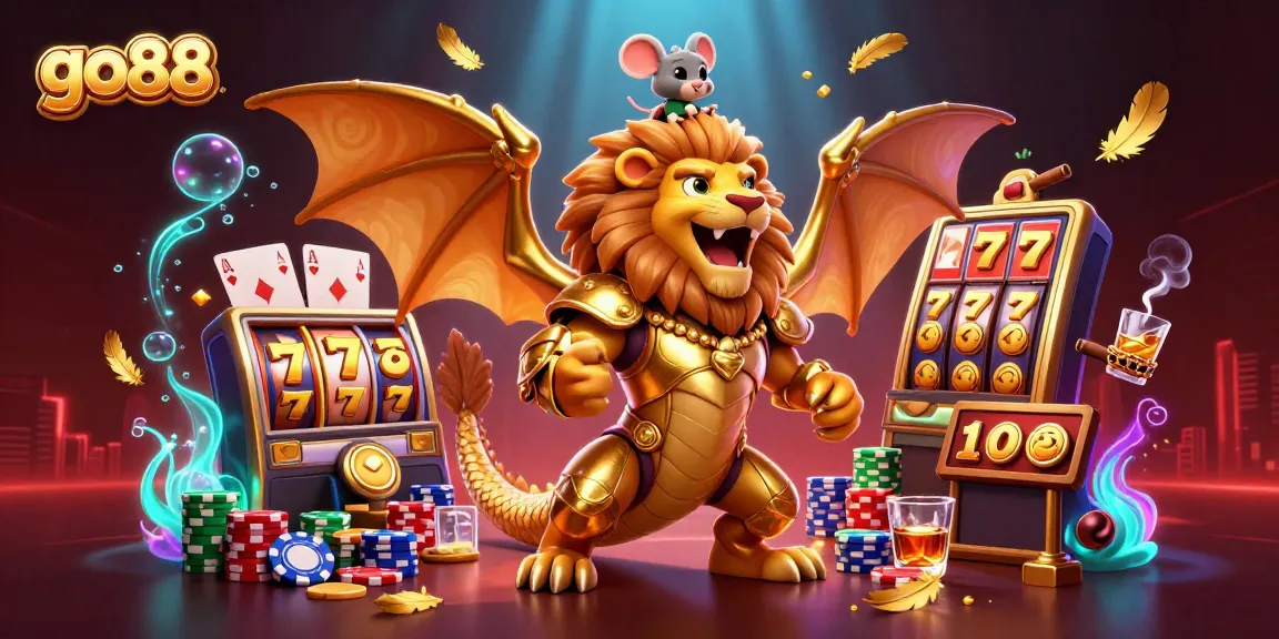 Engage with go88's thrilling slots and games, enhanced by a magical chimera and dynamic gambling elements.